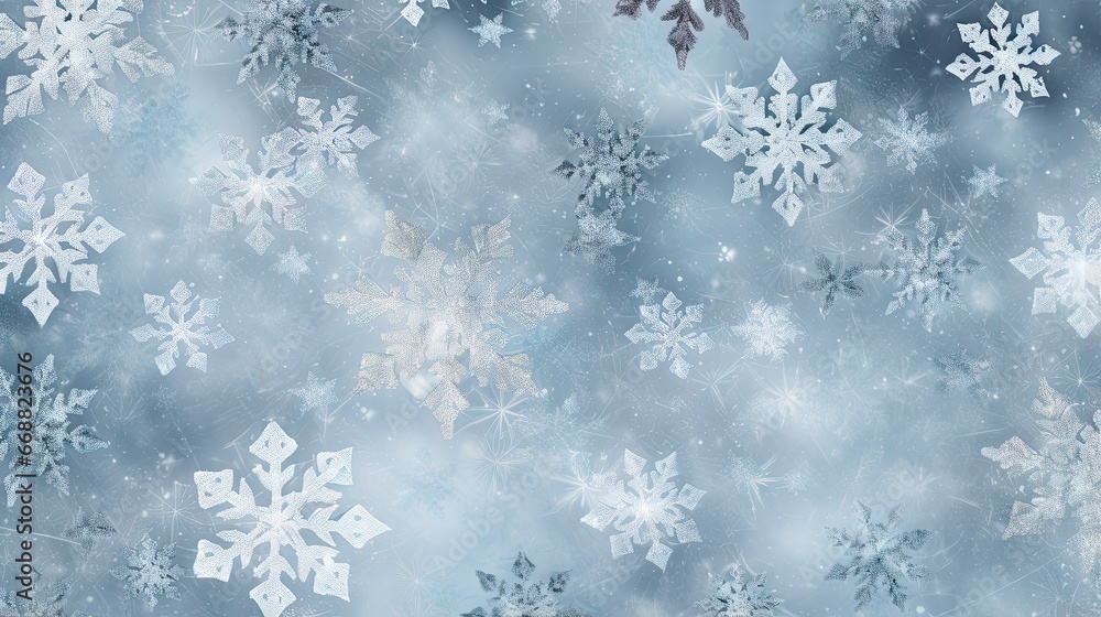a snowflake background with a lot of snow flakes. generative ai a snowflake background with a lot of snow flakes. generative ai