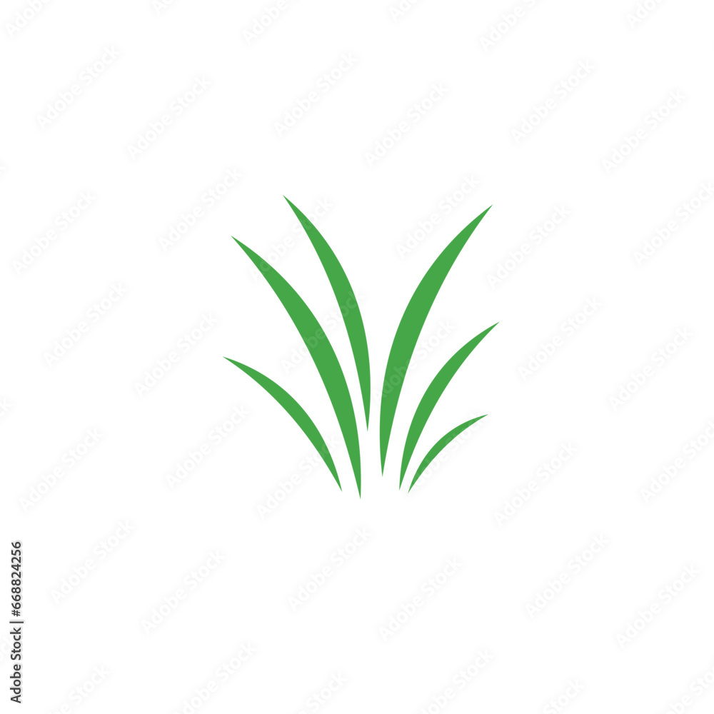 Fototapeta premium green grass vector stock isolated on white background