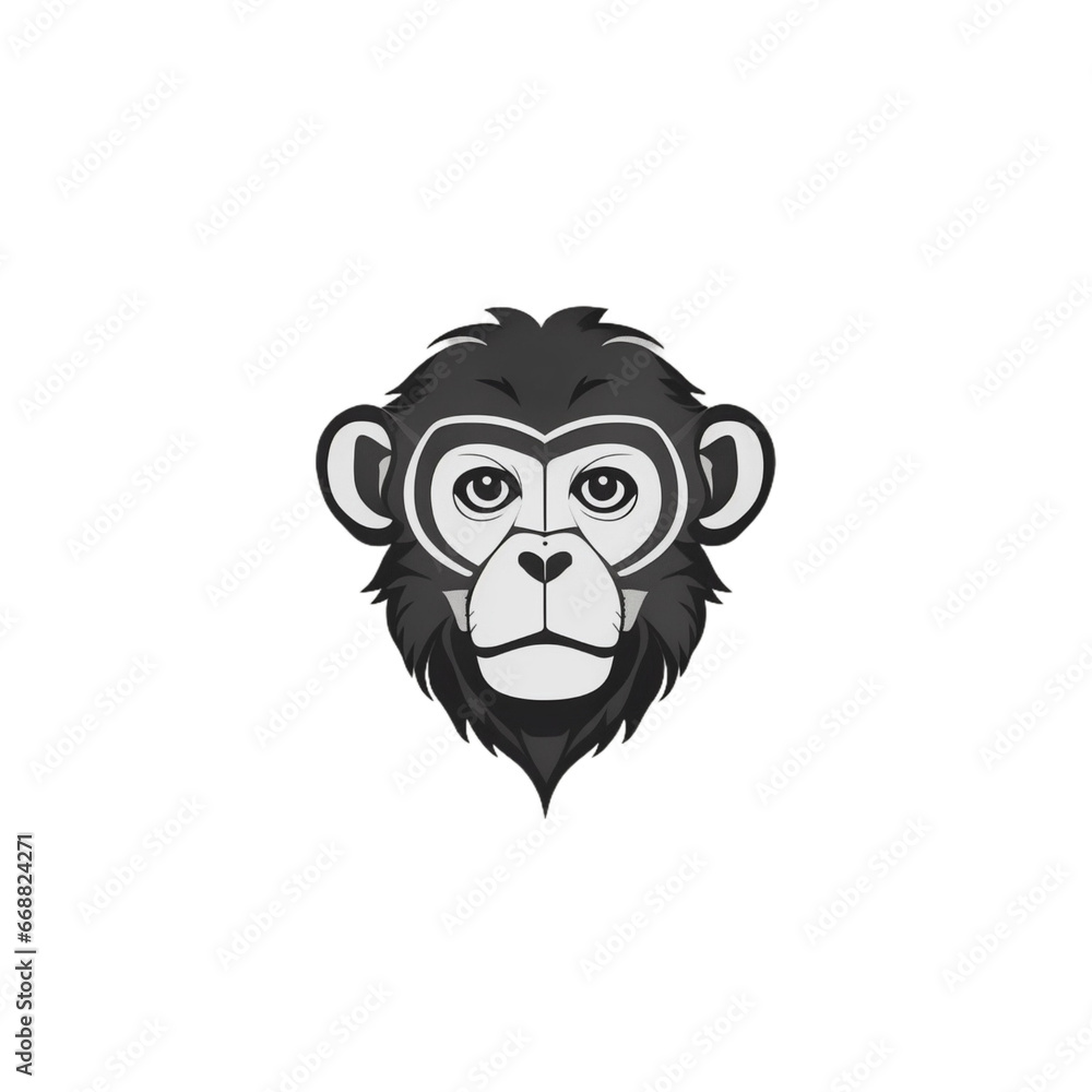 Monkey head logo PNG image transparent background Monkey head logo PNG image transparent background