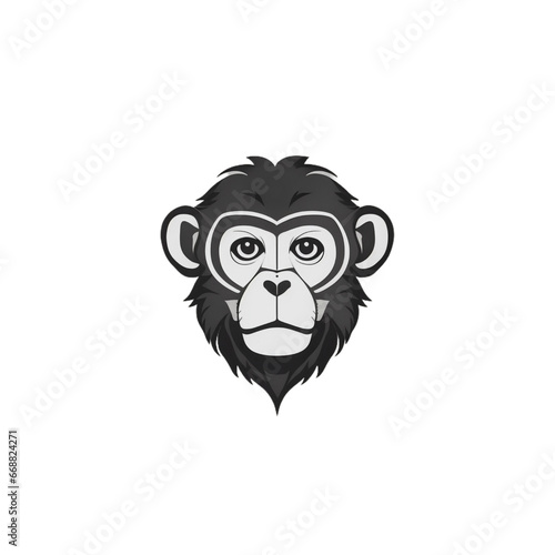 Monkey head logo PNG image transparent background