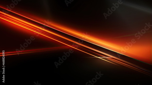  a black and orange background with a diagonal line of light. generative ai