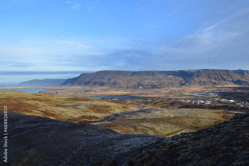 Landscape Outside of Reykjavik Iceland Ulfarsfell Hike