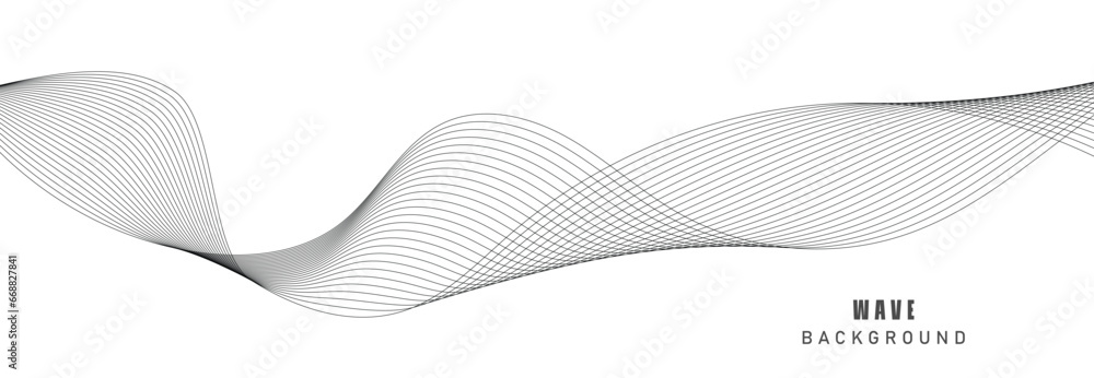 Modern Background with Black Wavy Lines. Modern Background with Black Wavy Lines.