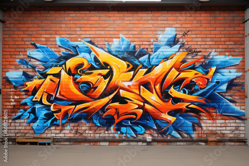 Abstract street art writing on the wall background © Michael