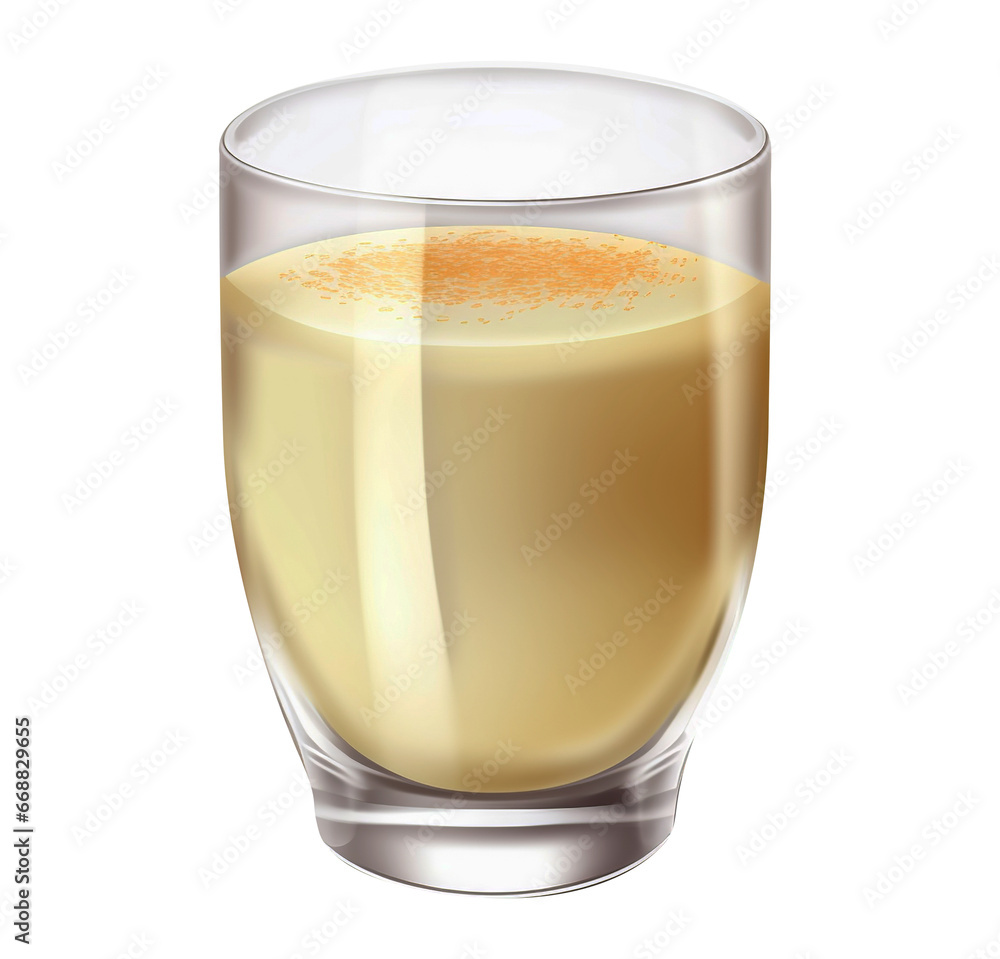 Classic eggnog on transparent background. Generative AI. Classic eggnog on transparent background. Generative AI.