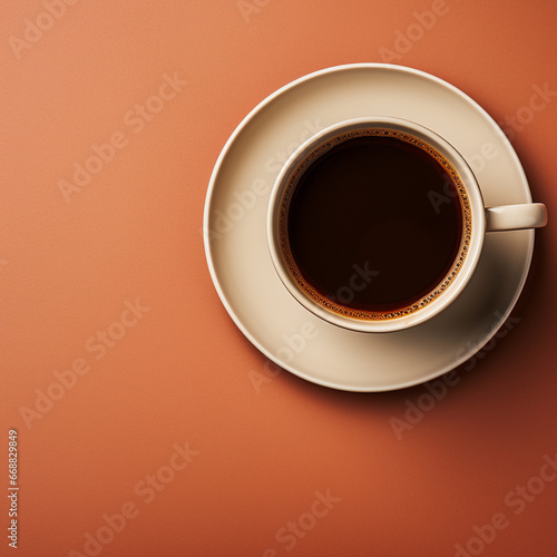Cup of hot coffee minimalist