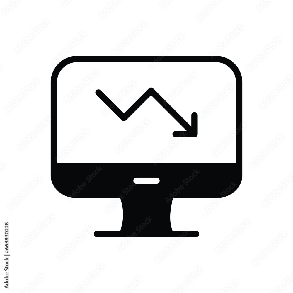 Decrease icon isolate white background vector stock illustration. Decrease icon isolate white background vector stock illustration.