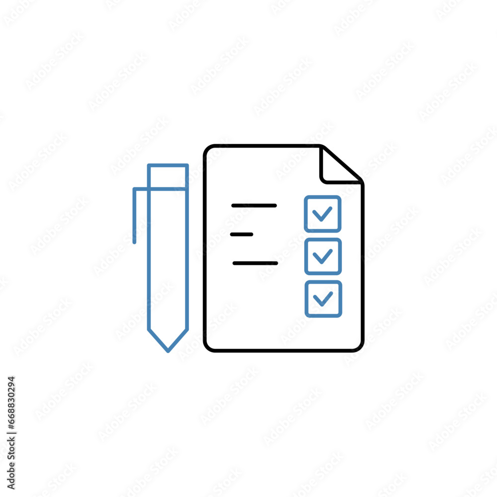 To do list concept line icon. Simple element illustration. To do list concept outline symbol design. To do list concept line icon. Simple element illustration. To do list concept outline symbol design.