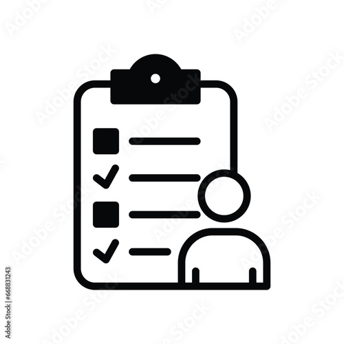 Requirment icon isolate white background vector stock illustration.