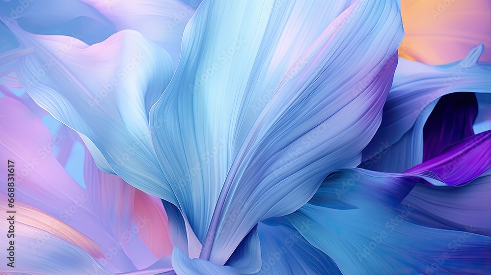 a close up of a blue and pink flower with a white background. generative ai a close up of a blue and pink flower with a white background. generative ai