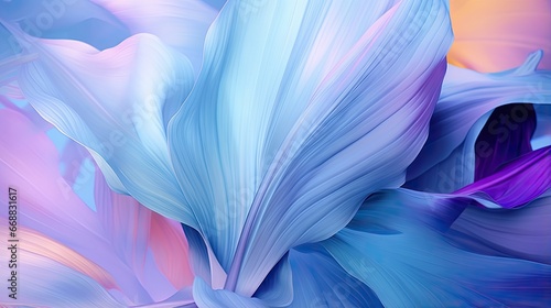  a close up of a blue and pink flower with a white background.  generative ai