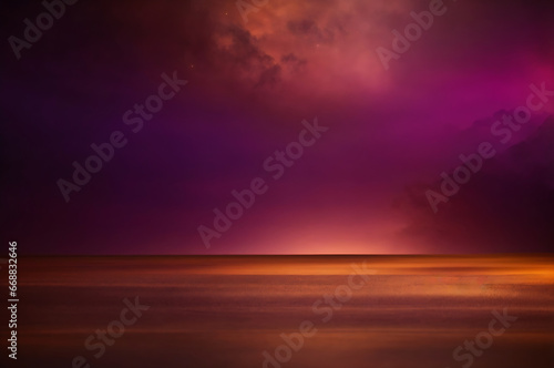 Colorful abstract background with smooth bokeh lights purple and orange