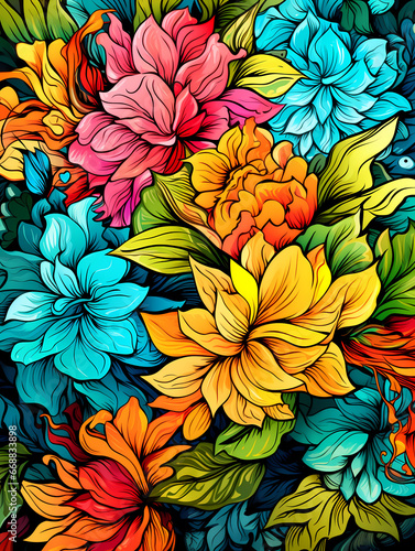 Complex floral PPT background poster wallpaper web page