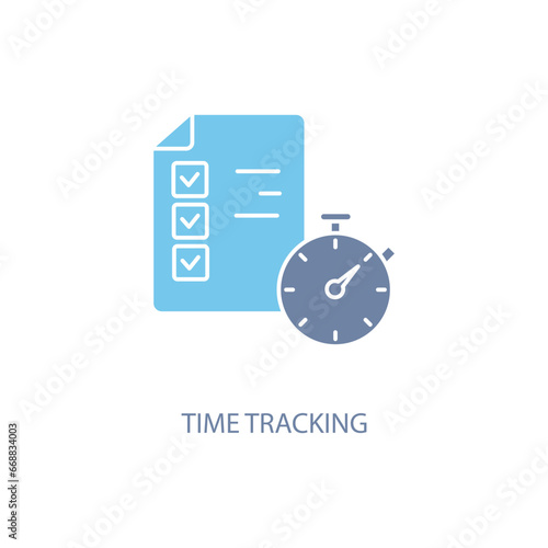 tracking your time concept line icon. Simple element illustration. tracking your time graph concept outline symbol design.