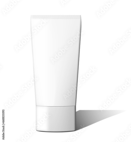 Close up view isolated of various cosmetics bottle.