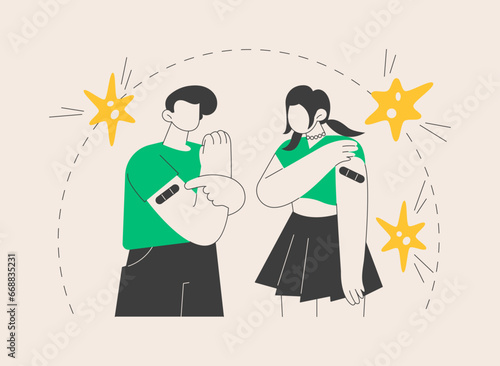 Vaccination of preteens and teens abstract concept vector illustration.