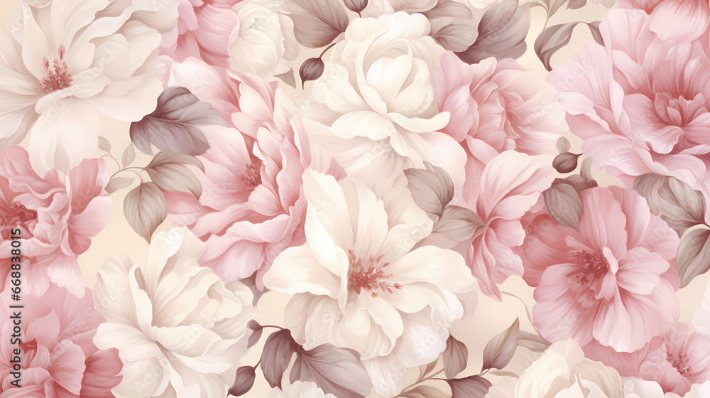 Pink flower PPT background poster wallpaper web page