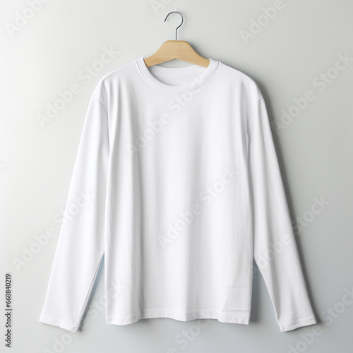 white t shirt isolated on white