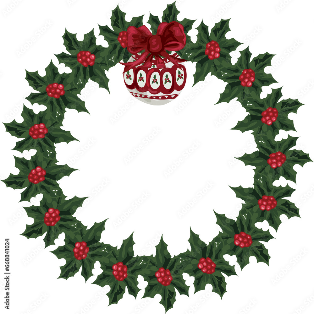 Christmas wreath for decoration.