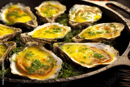 barbecued oysters with garlic butter sauce