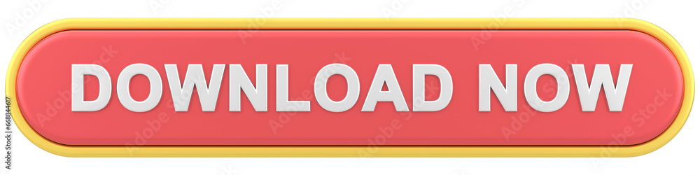 Download now button. 3D illustration. Download now button. 3D illustration.