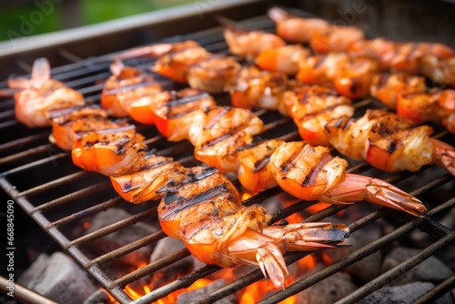 Wallpaper Mural shrimp being cooked on a barbecue grill outdoors Torontodigital.ca