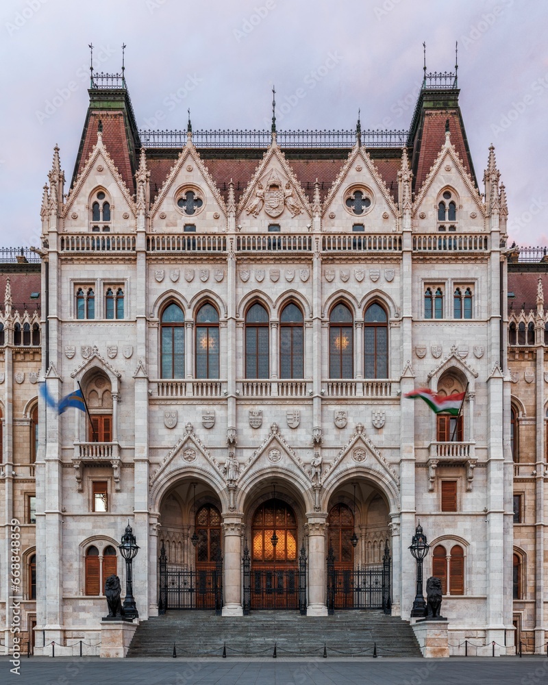 Closeup of Hungarian Parliament Building Closeup of Hungarian Parliament Building