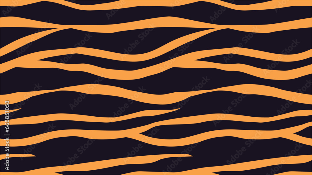 Tiger or zebra fur repeating texture. Textile and wallpaper seamless patterns. Vector illustration. Seamless pattern with tiger skin. Tiger stripes pattern, animal skin, line background. Tiger or zebra fur repeating texture. Textile and wallpaper seamless patterns. Vector illustration. Seamless pattern with tiger skin. Tiger stripes pattern, animal skin, line background.