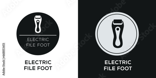Creative (Electric file foot) Icon ,Vector sign.
