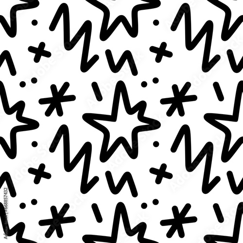 minimal doodle Happy smile colourful cute funny doodle simple childish line seamless pattern. for print ,background ,wallpaper, backdrop, cover book ,nursery ,back to school