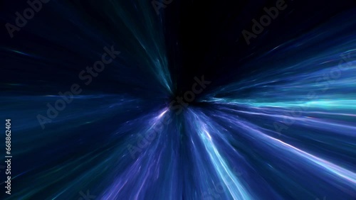 Hyperspeed motion tunnel through surreal glowing stardust and interstellar warp speed effect with glowing star trails and motion energy fields. A visually captivating scene perfect for loop animations