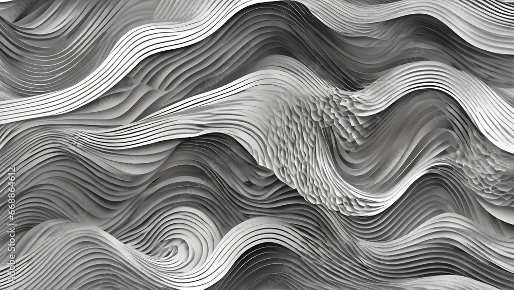 Fototapeta premium Abstract silver waves