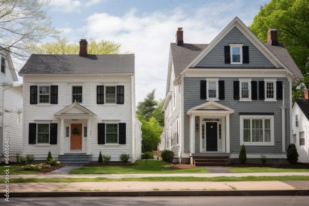 double dutch colonial homes featuring side-by-side front-facing gables