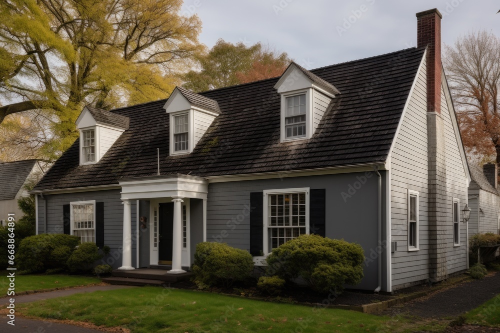 dutch colonials flared eave, a mixture of grays and blacks dutch colonials flared eave, a mixture of grays and blacks