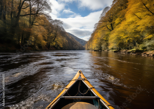 Whispers of Serenity: A Beautiful Nature and River View from a Kayak, A Generative AI’s Tranquil Voyage Through the Mirrored Soul of Wilderness