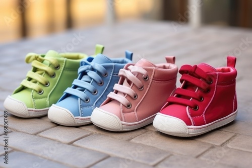 childhood footwear in variety of colors