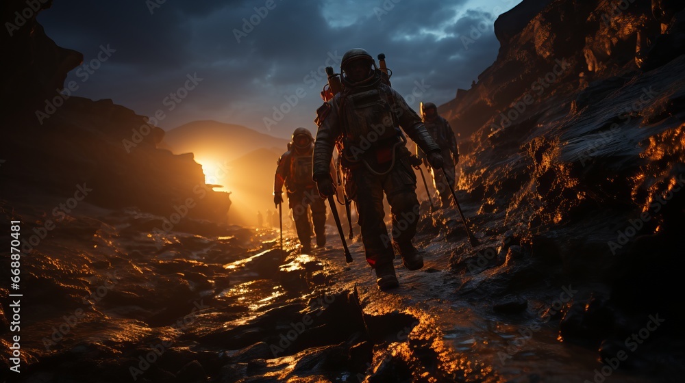 Astronauts on the moon, exploration of new planets, colonization of new lands. Mission to study life in space. Alien life
Astronauts on the moon, exploration of new planets, colonization of new lands. Mission to study life in space. Alien life