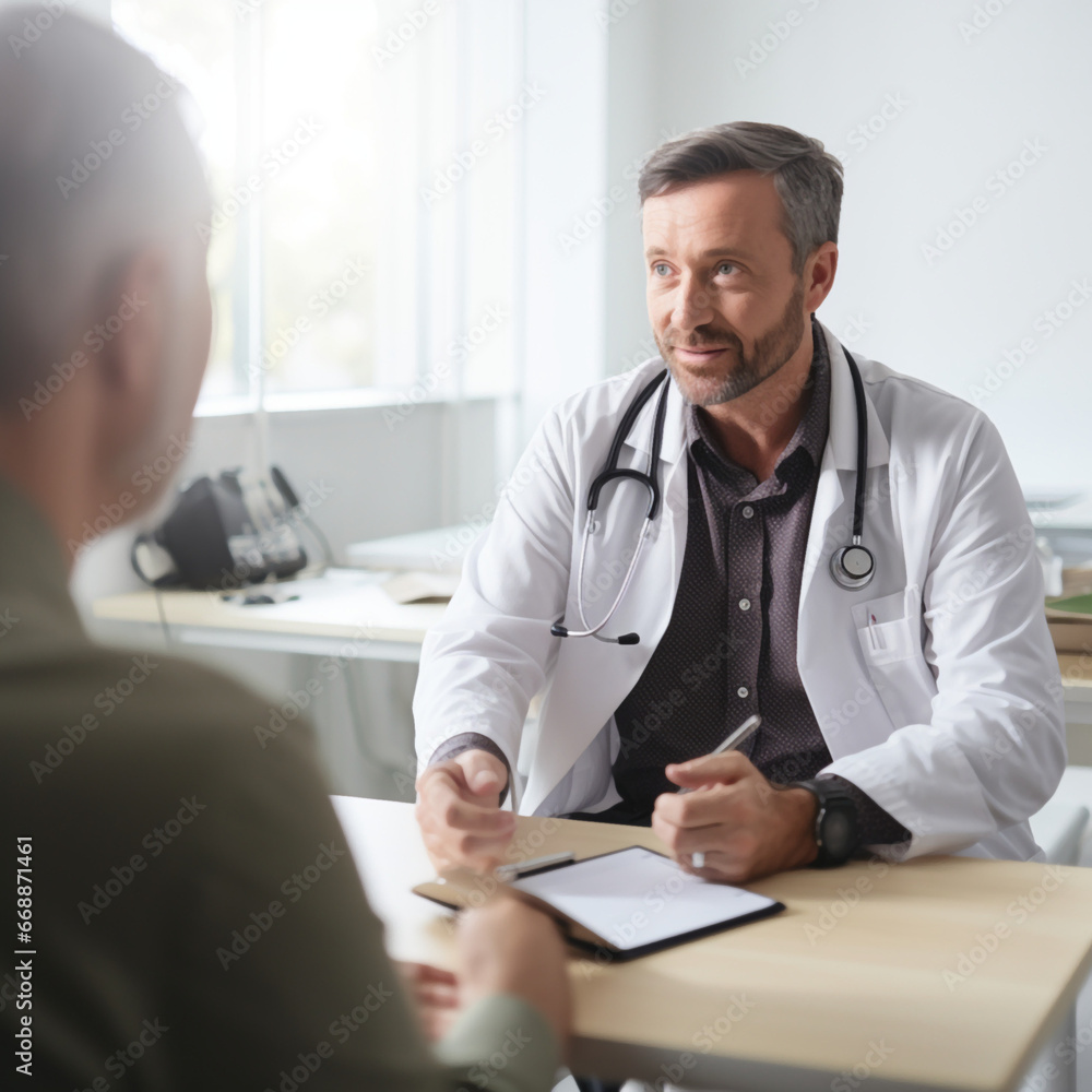 Fototapeta premium doctor talking to patient