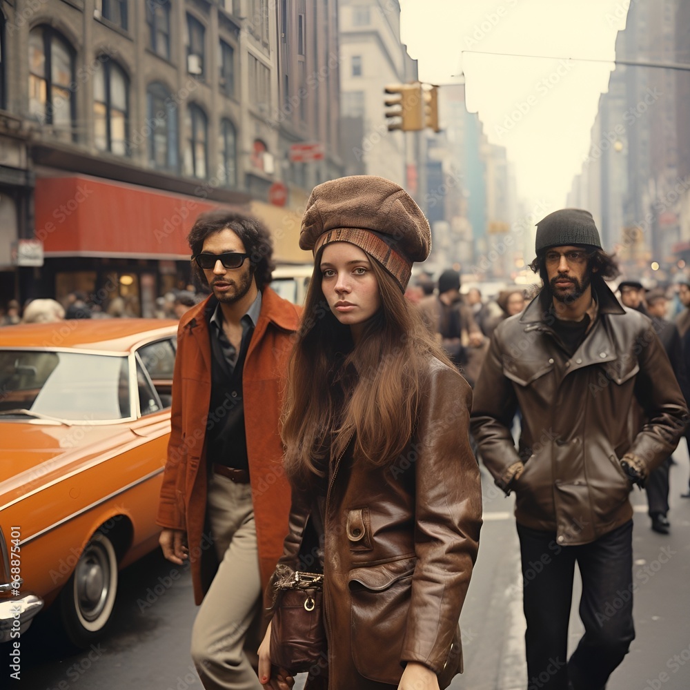 Obraz premium people on the streets of a big city