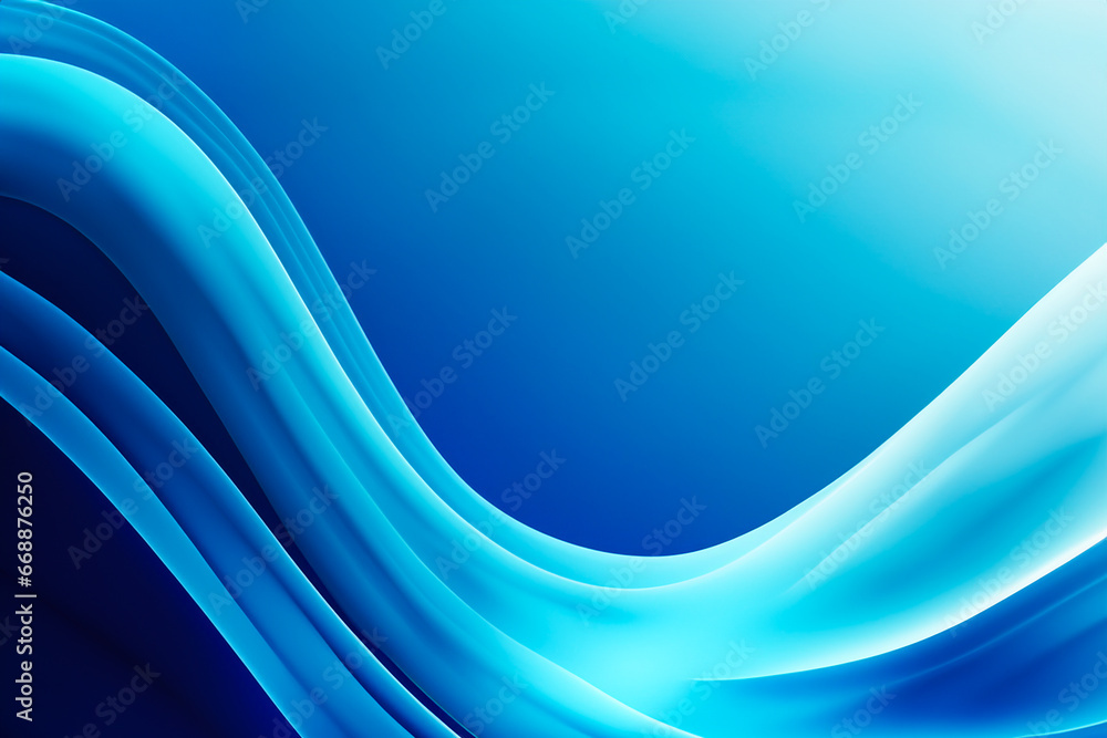 Fototapeta premium blue wavy curved background