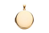 Gold Locket with Space for a Photo on transparent background.
