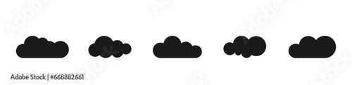 Cloud icons symbol set. Cloud icon, cloud shape. Collection of cloud icons, shapes, labels, symbols. Cloud symbol for your website design, logo, app, UI.