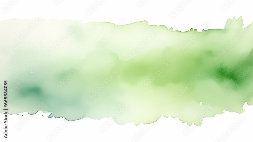 a green and white watercolor