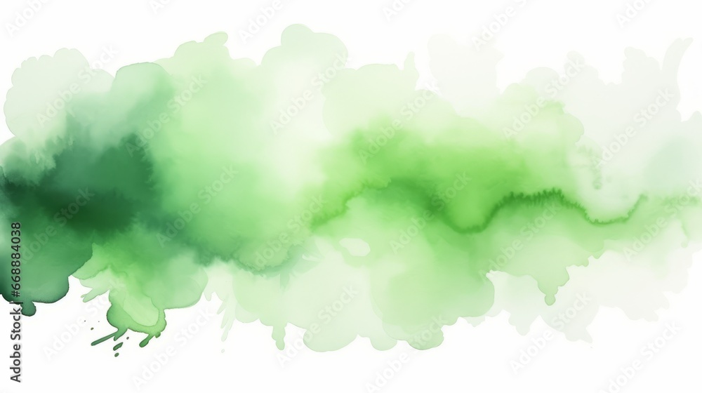a green and white cloud