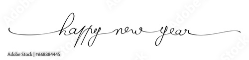 HAPPY NEW YEAR, continuous line text
