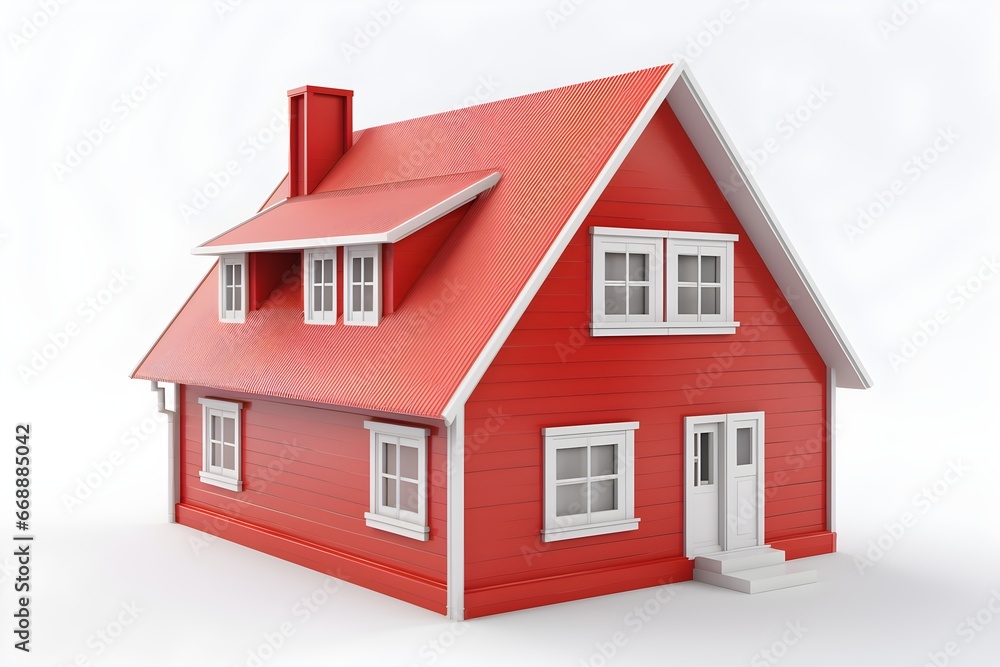 a red and white house a red and white house