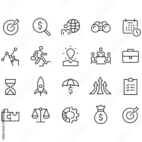 Business Strategy Icons vector design