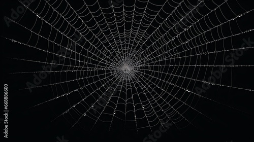 a spider web with water droplets on it © VSTOCK