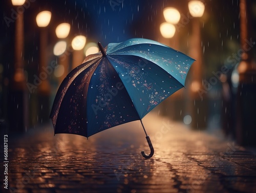 umbrella in rain 