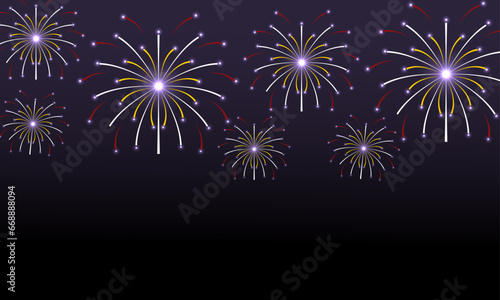Firework background vector illustration.